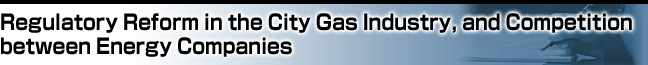 Regulatory Reform in the City Gas Industry, and Competition between Energy Companies