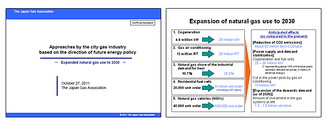 Approaches by the City Gas Industry Based on the Direction of Future Energy Policy Expansion of natural gas use to 2030