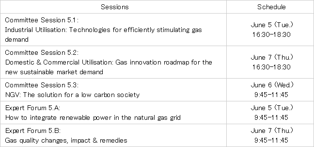 The WOC5 sessions at WGC2012