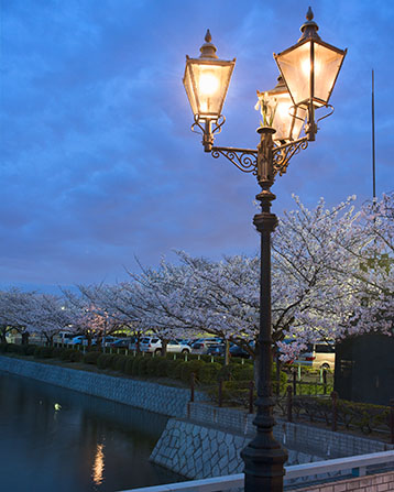 三重県桑名市 九華公園 舟入橋 2014年4月撮影