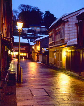 石川県金沢市 ひがし茶屋街 2004年2月撮影